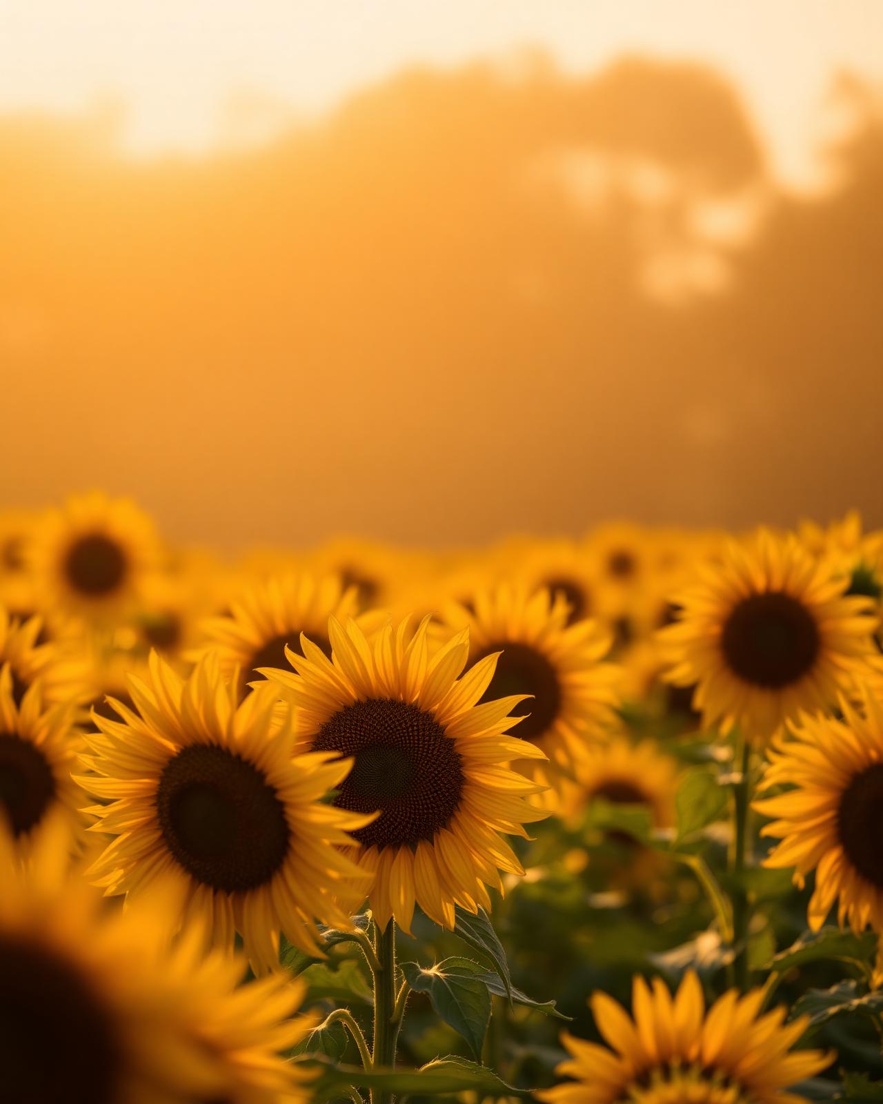 Champ de tournesols au soleil